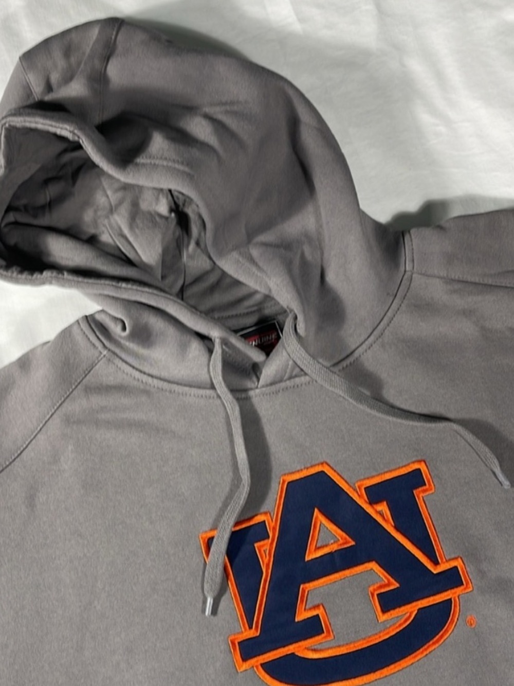 Genuine Stuff mens grey Auburn University drawstring hoodie sweatshirt - size XL